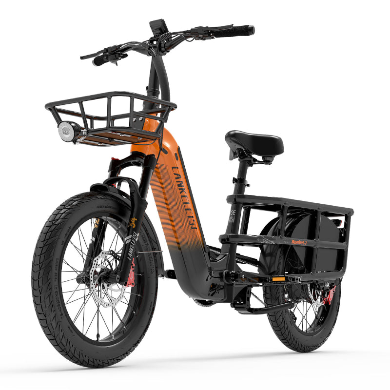 LANKELEISI Wombat-1 vlo cargo lectrique 1000W 1000W / Orange LANKELEISI Wombat-1 vlo cargo lectrique 1000W 1000W / Orange