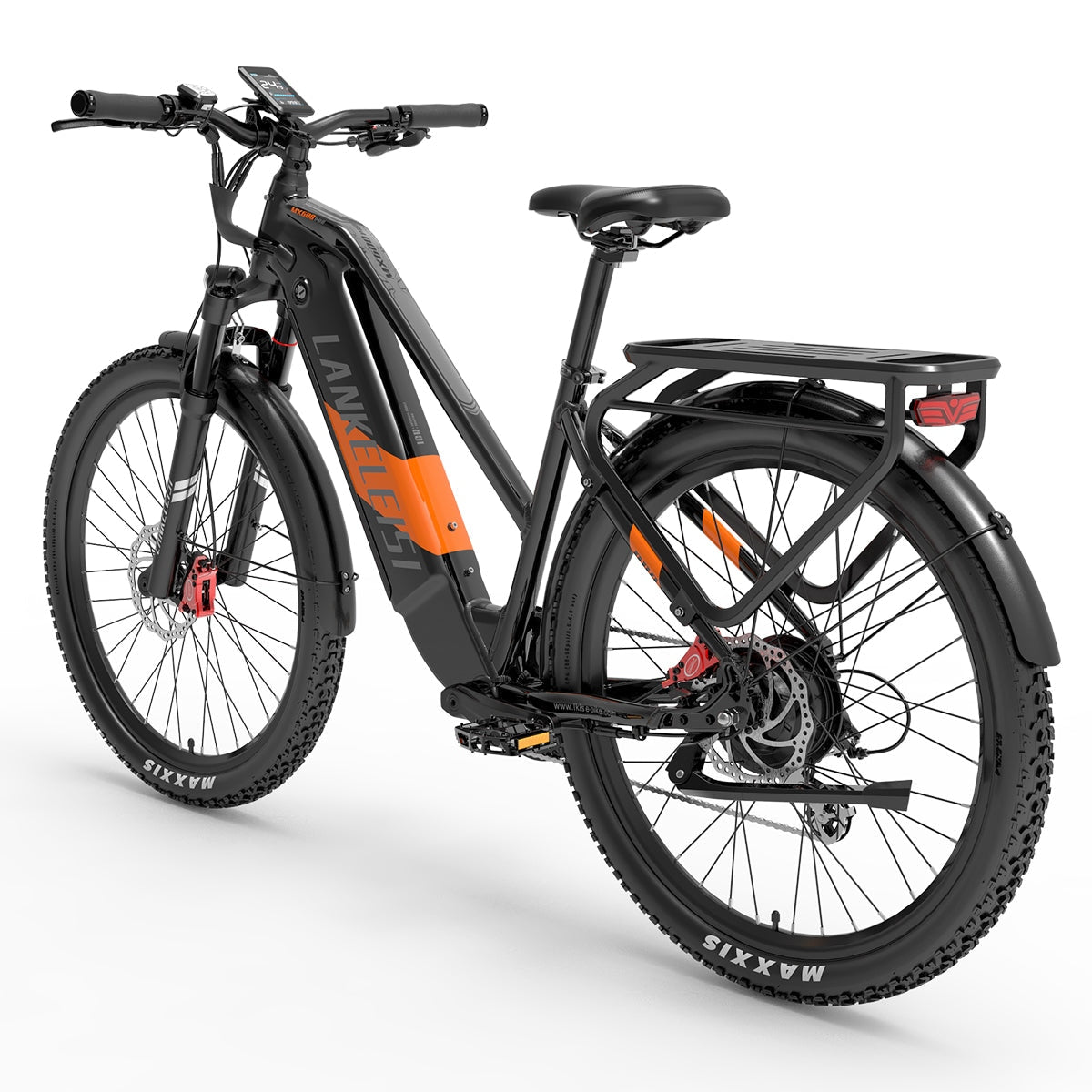 Lankeleisi MX600PRO electric city bike with 27.5-inch tires, 500W motor, 20Ah Samsung battery in grey color.