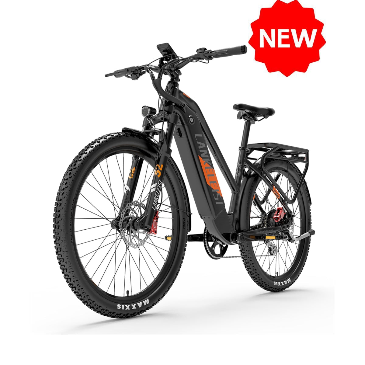 Lankeleisi Mx600Pro 500W Motor 27.5Tire 20Ah Samsung Battery City Electric Bike Eu / Black-Orange