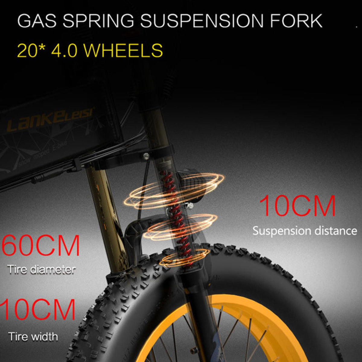 Lankeleisi X3000Plus-Up 20 Inch 4.0 Fat Tire Snow E-Bike