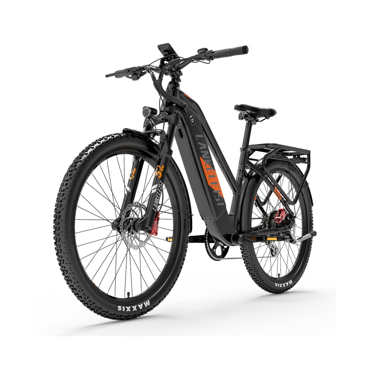 Lankeleisi MX600PRO electric bike with 500W motor, 27.5-inch tires, 20Ah Samsung battery, in grey color.