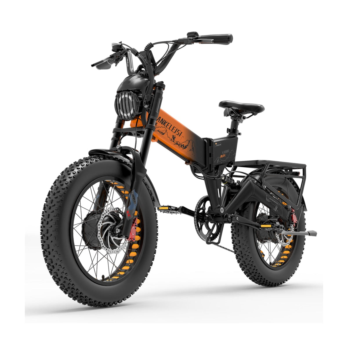 Lankeleisi X3000 Max 2000W Dual Motor Foldable Electric Mountain Bike(New Arrivals) Eu / Orange