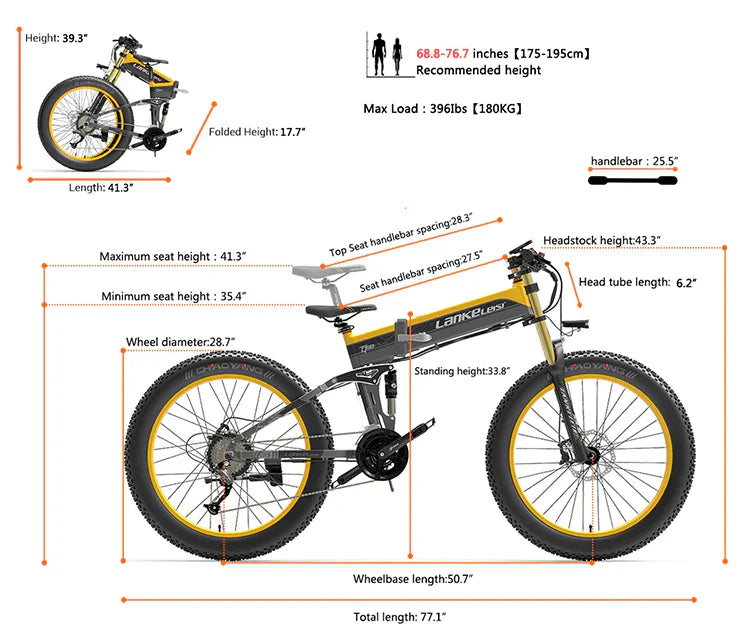 Pre-Sale】LANKELEISI XT750 PLUS BIG FORK Fat Tire Electric Mountain Bi Pre-Sale】LANKELEISI XT750 PLUS BIG FORK Fat Tire Electric Mountain Bi